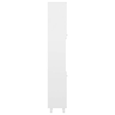 vidaXL Badezimmerschrank Hochglanz-Weiß 30x30x179 cm Holzwerkstoff