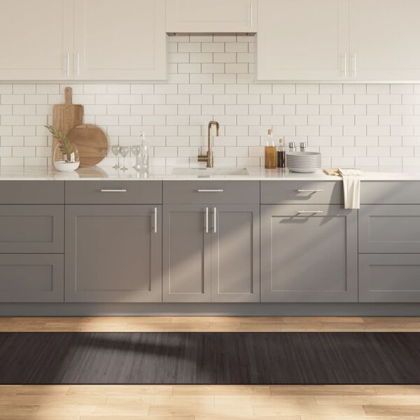 vidaXL Teppich Rechteckig Dunkelbraun 70x500 cm Bambus