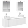vidaXL Badezimmerschrank-Set 5 pcs Wei&szlig; Holzwerkstoff