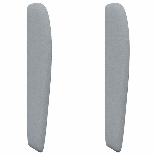 vidaXL Kopfteil Ohr Hellgrau 80 x 23 x 6 cm Stoff