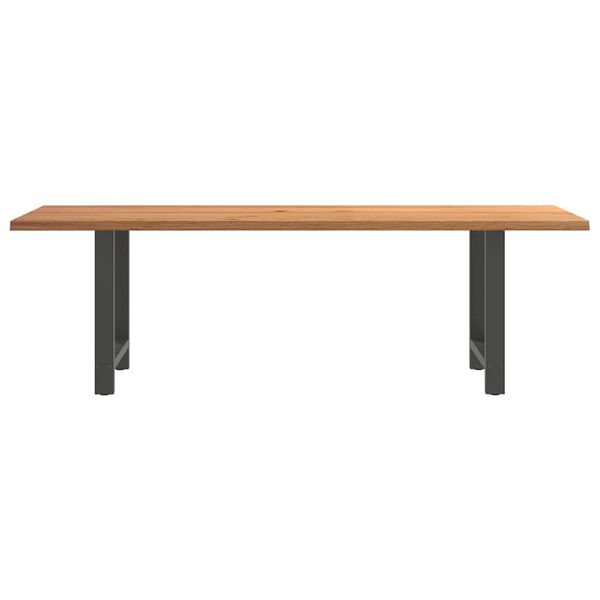 vidaXL Esstisch Hellbraun 240x80x74 cm Massivholz Eiche Rechteckig