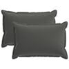 vidaXL Kissenbezug 2 stk. HOUTEN Anthrazit 30 x 50 cm Polyester