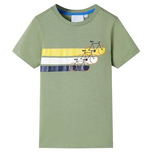 vidaXL Kinder-Kurzarmshirt Hellkhaki 116