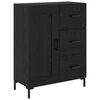 vidaXL Sideboard Schwarz Eichen-Optik 69.5 x 34 x 90 cm Holzwerkstoff