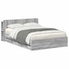 vidaXL Bettgestell mit Stauraum Grau Sonoma 140 x 200 cm Holzwerkstoff