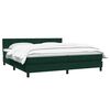 vidaXL Boxspringbett mit Matratze Dunkelgr&uuml;n 180x220 cm Samt