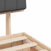 vidaXL Bettgestell mit gepolstertem Kopfteil Dunkelgrau 80 x 200 cm