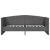 vidaXL Tagesbett mit Matratze USB Dunkelgrau Samt 90x200 cm