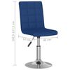 vidaXL Barhocker Blau Stoff