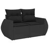 vidaXL Garten-Sofa-Set 12 pcs Schwarz Poly-Rattan