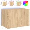 vidaXL TV-Wandschrank mit LED-Leuchten Sonoma-Eiche 60x35x41 cm
