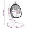 vidaXL H&auml;ngendes Ei-Stuhl Anthrazit und Grau 104 x 100 x 191 cm