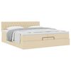 vidaXL Ottoman-Bett mit Matratze Creme 200x200 cm Stoff
