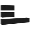 vidaXL TV-Schrankset Wandmontiert 4 pcs Schwarze Eiche Holzwerkstoff