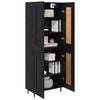 vidaXL Highboard 2 pcs Schwarz Eichen-Optik Holzwerkstoff