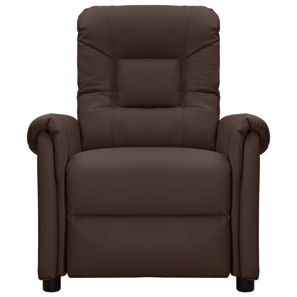 vidaXL Massagesessel Elektrisch Braun Kunstleder