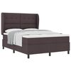 vidaXL Boxspringbett mit Kopfteil Dunkelbraun 140 x 200 cm Stoff