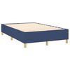 vidaXL Boxspringbett mit Matratze Blau 120x190 cm Stoff