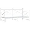 vidaXL Tagesbett Ausziehbar ohne Matratze Wei&szlig; 107x203 cm Stahl