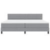 vidaXL Boxspringbett mit Matratze mit LED Hellgrau 200 x 200 cm Stoff