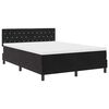 vidaXL LED Boxspringbett mit Matratze Schwarz 160 x 200 cm Samt