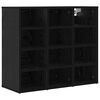 vidaXL Schuhschrank mit Regal Schwarz Eichen-Optik 77,5 x 30 x 67 cm