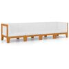 vidaXL 4-tlg. Garten-Lounge-Set mit Kissen Akazie Massivholz