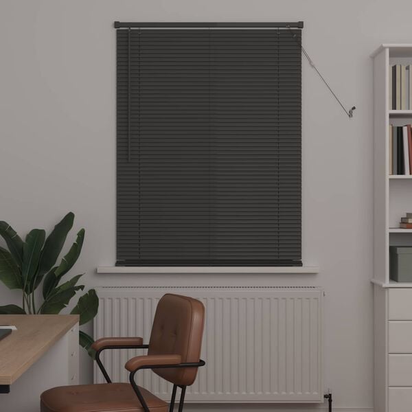 vidaXL Venetianer Jalousie Verstellbar Silber Grau 150 x 70 cm PVC