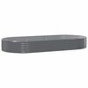 vidaXL Hochbeet Verzinkter Stahl 296x140x36 cm Grau