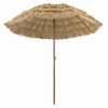 vidaXL Strandparasol Braun Ø 206 x 209.5 cm Stahl