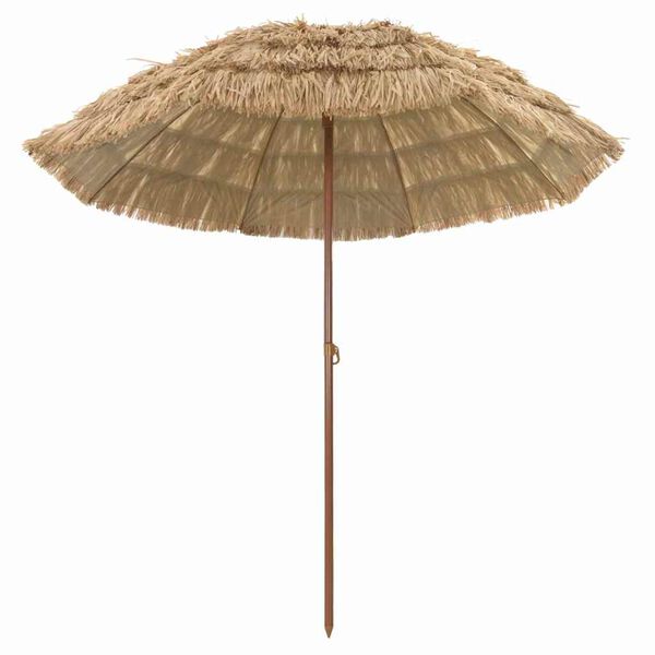 vidaXL Strandparasol Braun Ø 206 x 209.5 cm Stahl