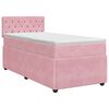 vidaXL Boxspringbett mit Matratze mit Kopfteil Rosa 100 x 200 cm Samt