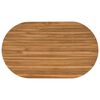 vidaXL Tischplatte 120 x 70 x 3,5 cm Oval Massives Teakholz Natur