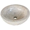 vidaXL Waschbecken Marmor 40 cm Creme