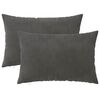 vidaXL Kissenbezug 2 pcs HEERLEN Dunkelgrau 50 x 80 cm Samt