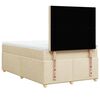 vidaXL Boxspringbett mit Matratze Creme 120x190 cm Stoff
