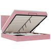 vidaXL Ottoman-Bett mit Matratzen & LEDs Rosa 180x200 cm Samt