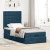 vidaXL Ottoman-Bett mit Matratzen Dunkelblau 100x200 cm Samt