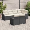 vidaXL Gartensofa-set Schwarz Poly-Rattan