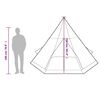 vidaXL Tipi-Campingzelt 4 Personen Grün Wasserdicht