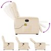 vidaXL Massagesessel mit Aufstehhilfe Beige Mikrofasergewebe