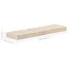 vidaXL Palettenkissen Baumwolle 120×40×7 cm Beige
