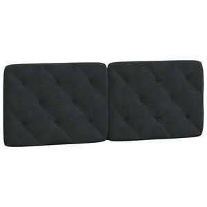 vidaXL Kopfteil-Kissen Schwarz 140 cm Samt