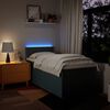 vidaXL Boxspringbett mit Matratze Blau 100x200 cm Stoff
