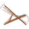 vidaXL Strandstühle 2 Stk. Klappbar Blattmuster Stoff und Massivholz