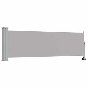 vidaXL Ausziehbare Seitenmarkise 80&times;300 cm Grau