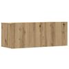 vidaXL 3-tlg. TV-Schrank-Set Wandmontage Artisan-Eiche Holzwerkstoff