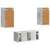 vidaXL TV-Schrankset Wandmontiert 2 pcs Beton Grau Holzwerkstoff