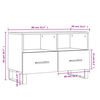 vidaXL TV-Schrank Wei&szlig; 80x36x50 cm Holzwerkstoff