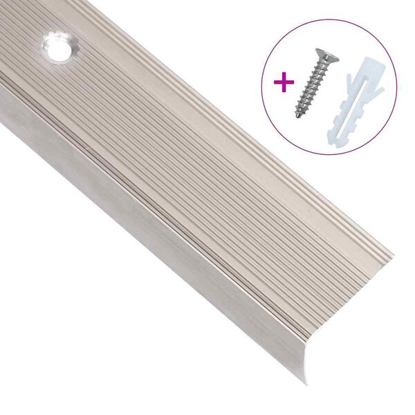 vidaXL Treppenkantenprofile in L-Form 5Stk. Aluminium 100cm Champagner